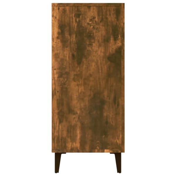 Byrå rökfärgad ek 90x34x80 cm konstruerat trä