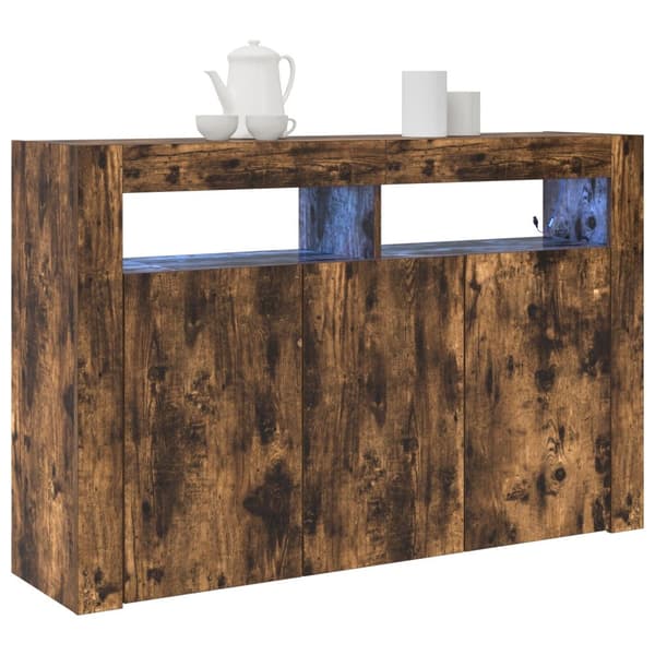 Skåp Rökt Ek Konstruerat Trä 116 x 30 x 75 cm Rökt Ek Skåp