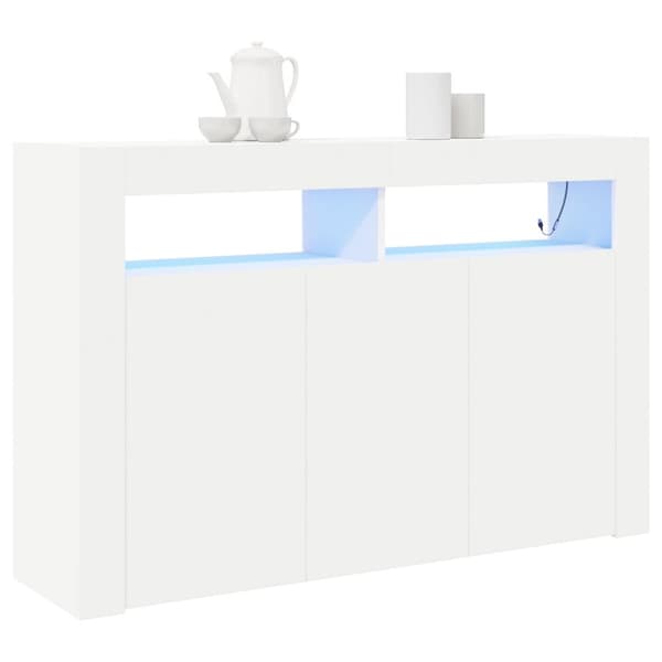 Vit Sideboard Vit Konstruerat trä 116 x 30 x 75 cm Modern