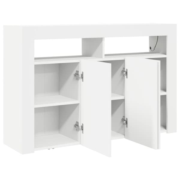 Vit Sideboard Vit Konstruerat trä 116 x 30 x 75 cm Modern