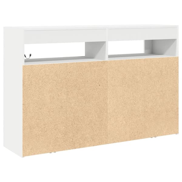 Vit Sideboard Vit Konstruerat trä 116 x 30 x 75 cm Modern