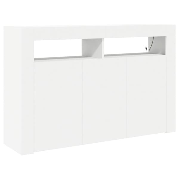 Vit Sideboard Vit Konstruerat trä 116 x 30 x 75 cm Modern