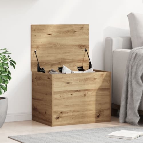 Förvaringslåda med lock artisan ek 60x42x46 cm konstruerat trä