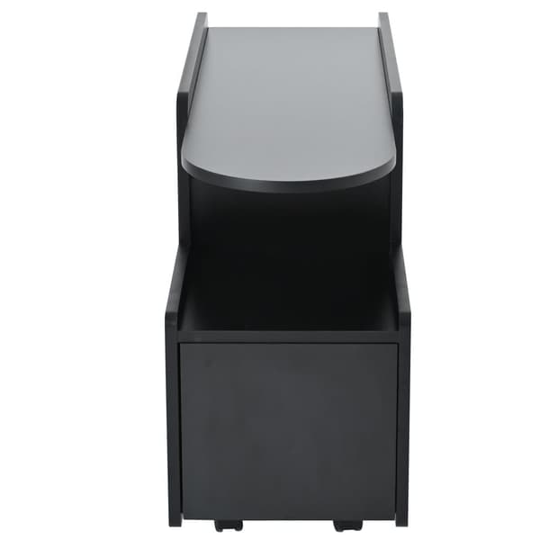 Sideboard på hjul - med multifunktionell förvaring - designunique - Svart