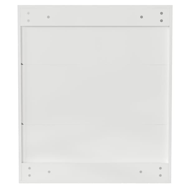 Sideboard med LED - 2 glasdörrar och öppna fack - Vit