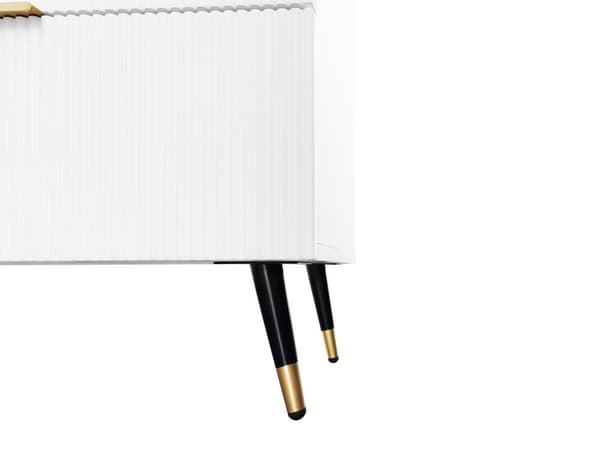 Sideboard, modern byrå - 6 lådor - spånskiva - vit