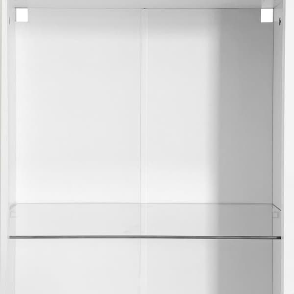 Vitrineskab L 166 cm med LED - 3 glashylder - Hvid