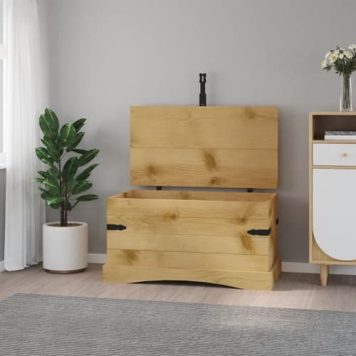 Förvaringskista mexikansk Coronastil furu 91x49,5x47 cm