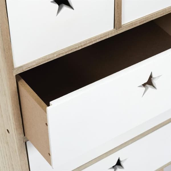 Chiffonnier Barn "like A Star" 91cm Vit & Beige - Paris Prix