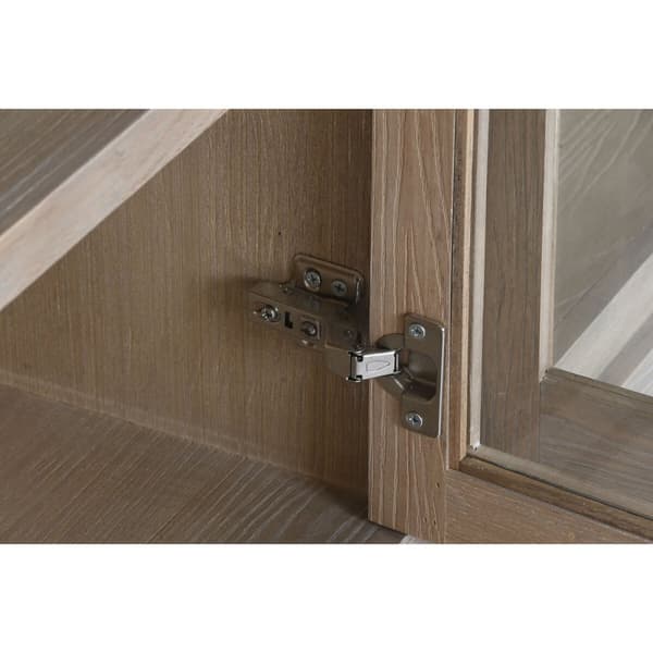 Skänk Home ESPRIT Naturell Trä Glas 180 x 40 x 82 cm