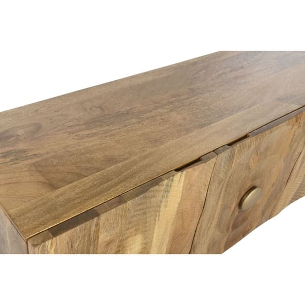 Skænk Home ESPRIT Gylden Natur Metal Mangotræ 160 x 45 x 75 cm