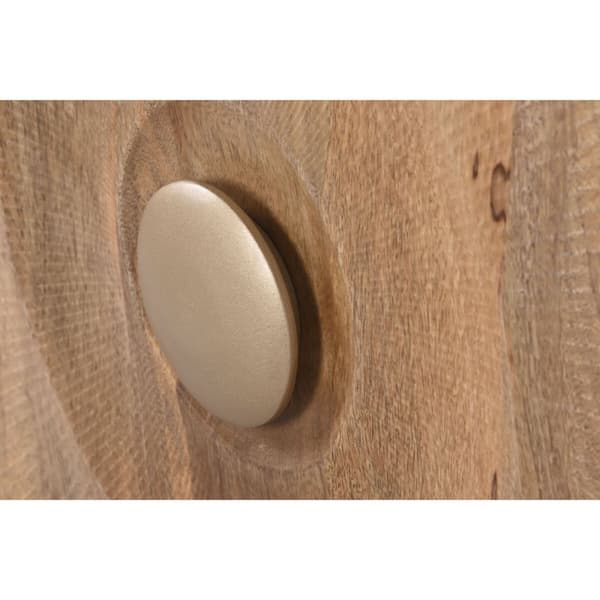Skænk Home ESPRIT Gylden Natur Metal Mangotræ 160 x 45 x 75 cm