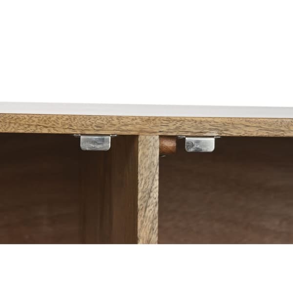 Skænk Home ESPRIT Gylden Natur Metal Mangotræ 160 x 45 x 75 cm