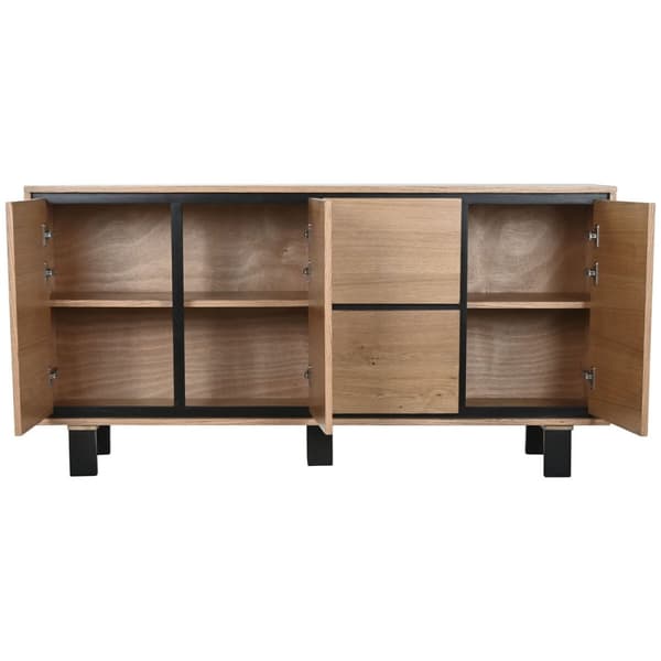 Sivupöytä Home ESPRIT Metalli Puu MDF 160 x 38 x 80 cm