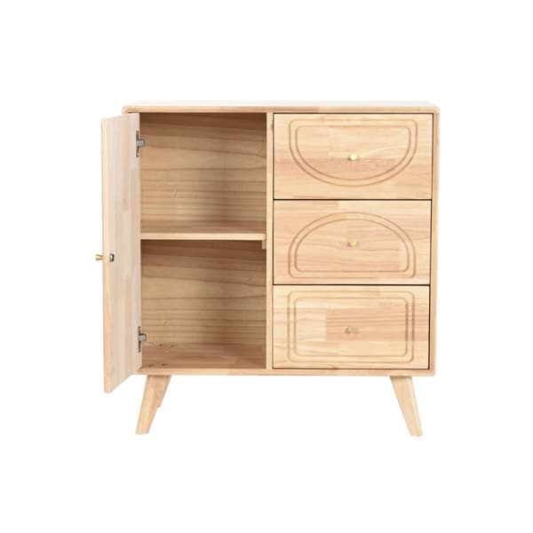 Sivupöytä Home ESPRIT Luonnollinen Metalli Rottinki Kumipuu 73,5 x 35 x 78 cm