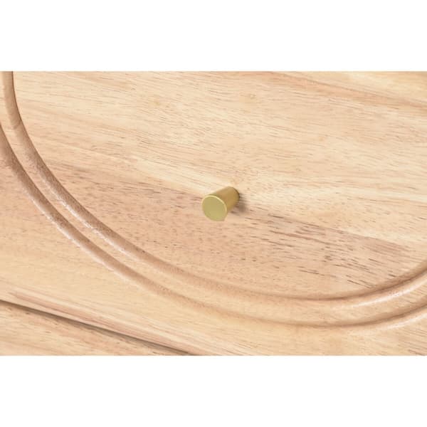 Skænk Home ESPRIT Natur Metal Spanskrør Gummitræ 73,5 x 35 x 78 cm