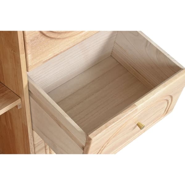Skænk Home ESPRIT Natur Metal Spanskrør Gummitræ 73,5 x 35 x 78 cm