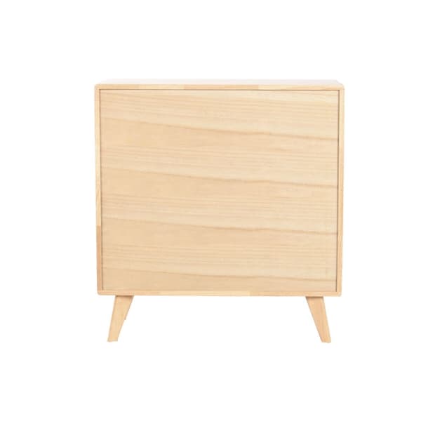 Skænk Home ESPRIT Natur Metal Spanskrør Gummitræ 73,5 x 35 x 78 cm