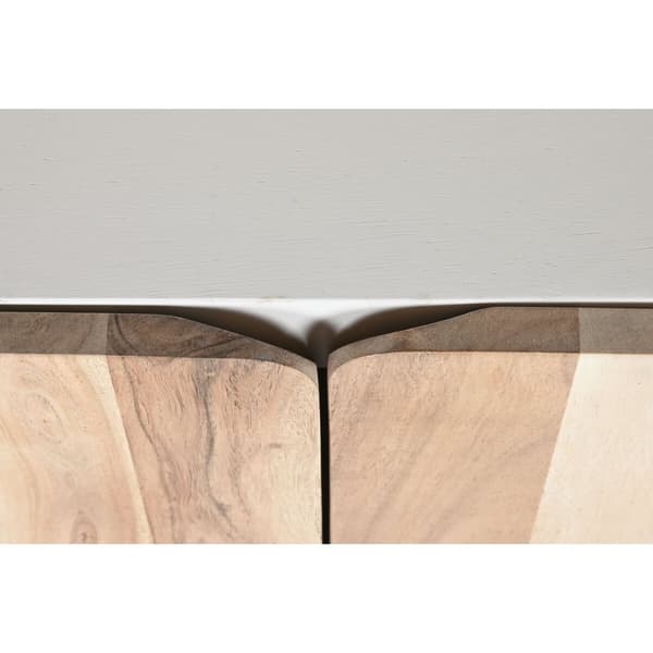 Skænk Home ESPRIT Hvid Natur Akacie Mangotræ 170 x 40 x 80 cm