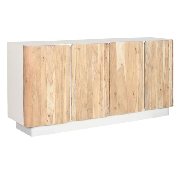 Skænk Home ESPRIT Hvid Natur Akacie Mangotræ 170 x 40 x 80 cm