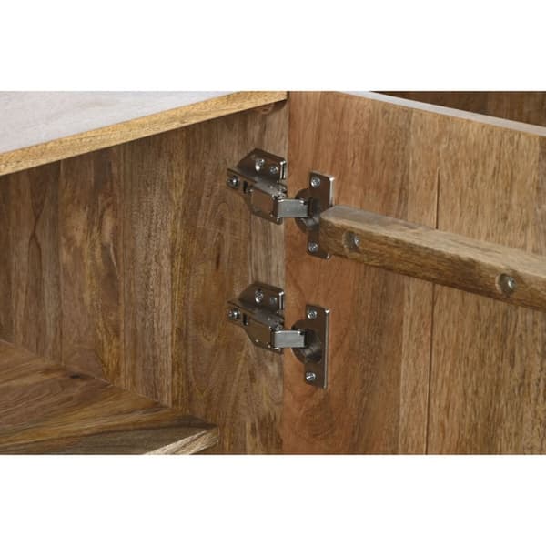 Skænk Home ESPRIT Gylden Natur Metal Mangotræ 160 x 45 x 75 cm