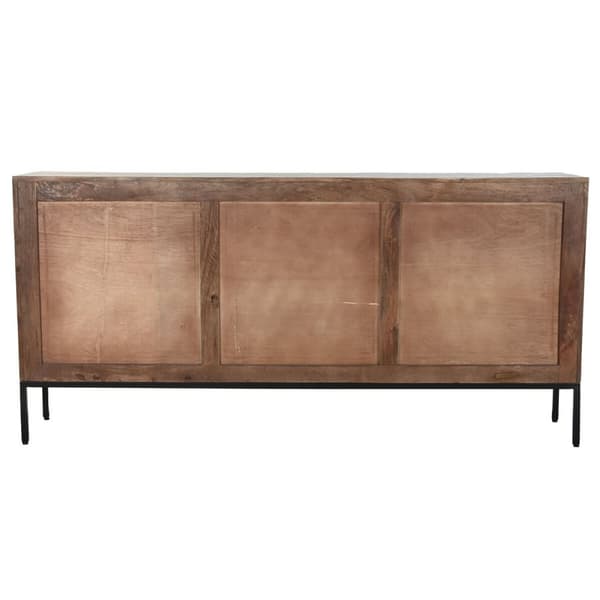 Skænk Home ESPRIT Hvid Metal Mangotræ 180 x 40 x 85 cm
