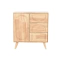 Miniatyrbild 8 av 8: Skänk Home ESPRIT Naturell Metall Rattan Gummiträ 73,5 x 35 x 78 cm