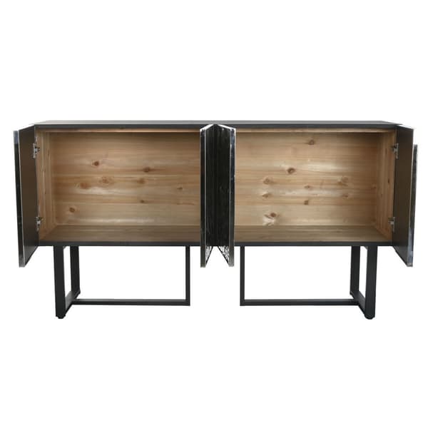 Sidebord Home ESPRIT Sølv Metall Stål 151 x 41 x 80 cm