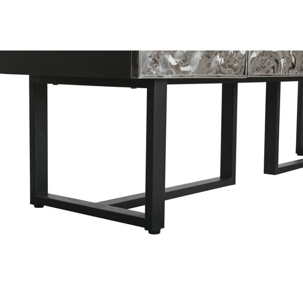 Sidebord Home ESPRIT Sølv Metall Stål 151 x 41 x 80 cm