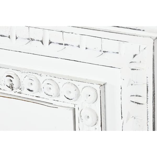 Sidebord Home ESPRIT Hvit Krystall Treverk av mangotre 180 x 40 x 100 cm