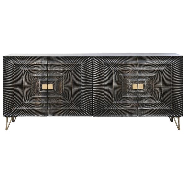 Sidebord Home ESPRIT Metall Treverk av mangotre 177 x 45 x 75 cm