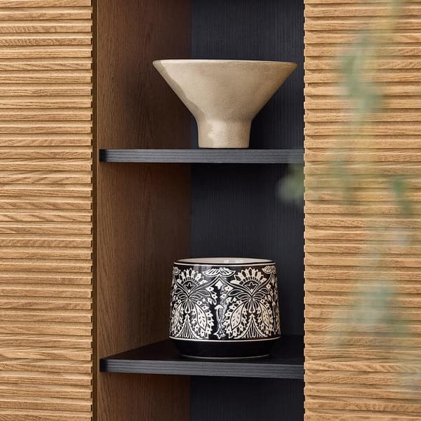 Sidebord, HFSB04-SCH, 92x40x119 cm, Sort