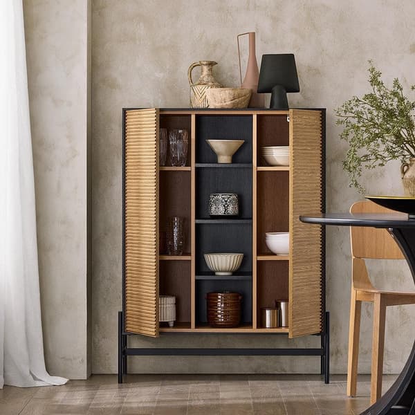 Sidebord, HFSB04-SCH, 92x40x119 cm, Sort