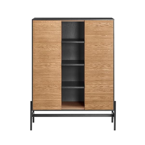 Sidebord, HFSB04-SCH, 92x40x119 cm, Sort