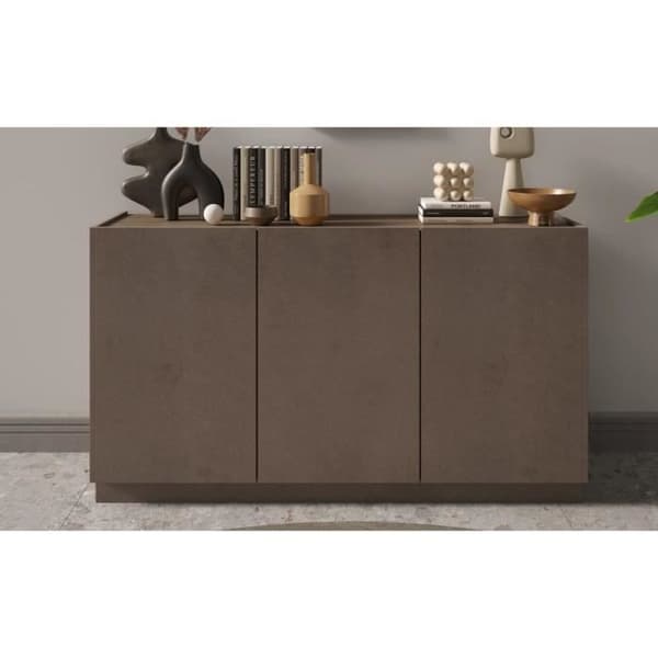 FIRENZE hög skänk - Brons och Mercury Oak - 3 dörrar - Modern/designstil