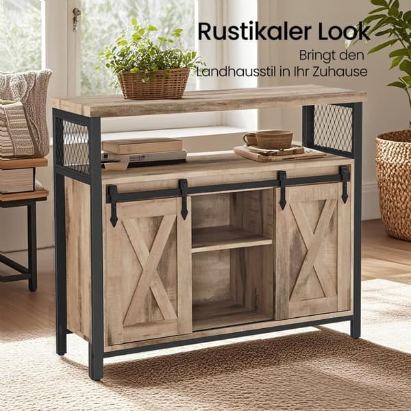 Sideboard, 33x100x80 cm, Kamelbrun-Svart Bläck