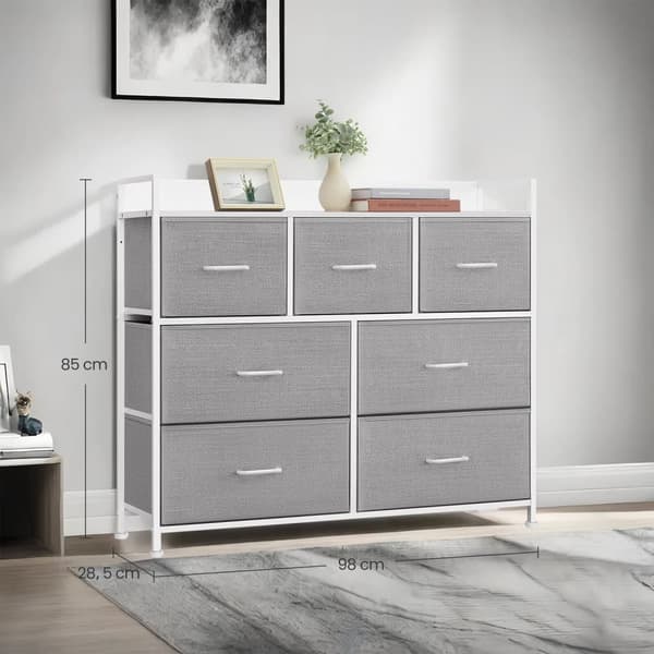 Senkki, 28.5x98x85 cm, Pigeon Gray-Cloud White