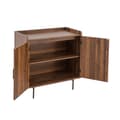 Miniatyrbild 9 av 10: Buffet 2 portes décor noyer avec façades en tissu  L80 cm - JETSON