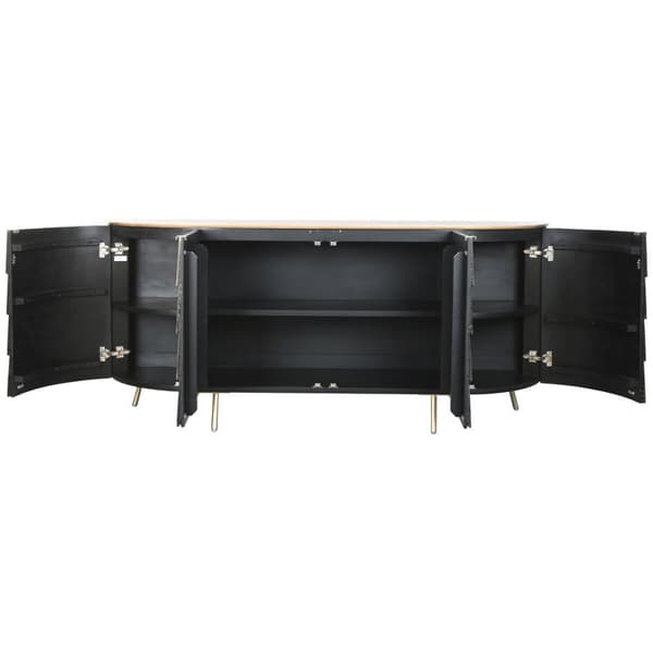Skænk Home ESPRIT Gylden Kobber Mangotræ 197 x 46 x 85 cm