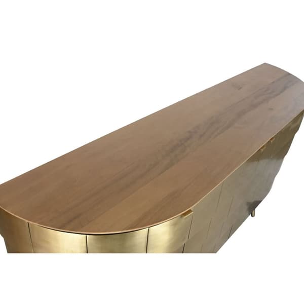 Skænk Home ESPRIT Gylden Kobber Mangotræ 197 x 46 x 85 cm