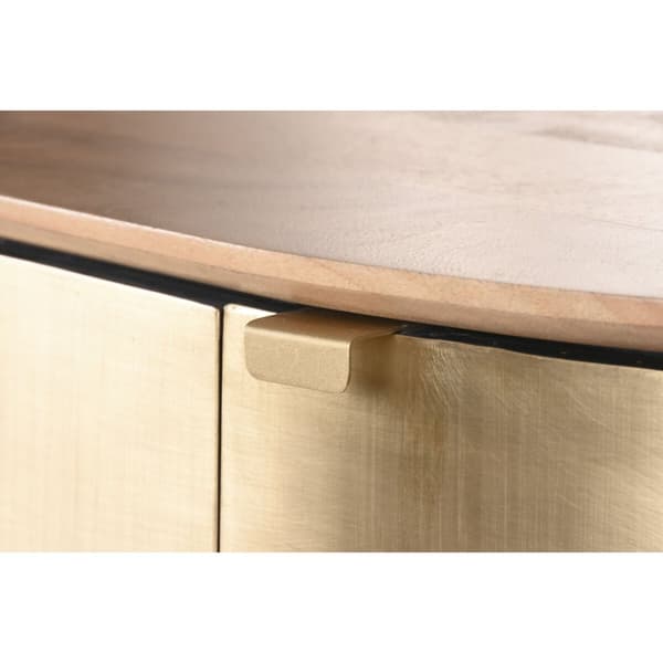 Skænk Home ESPRIT Gylden Kobber Mangotræ 197 x 46 x 85 cm