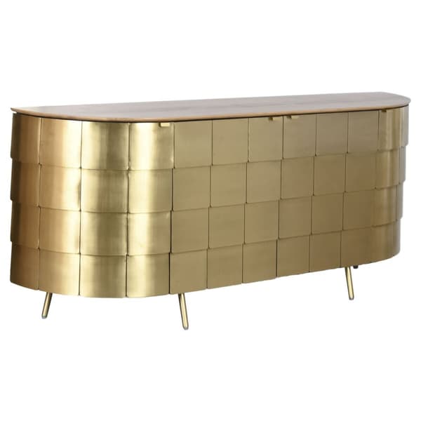 Skænk Home ESPRIT Gylden Kobber Mangotræ 197 x 46 x 85 cm
