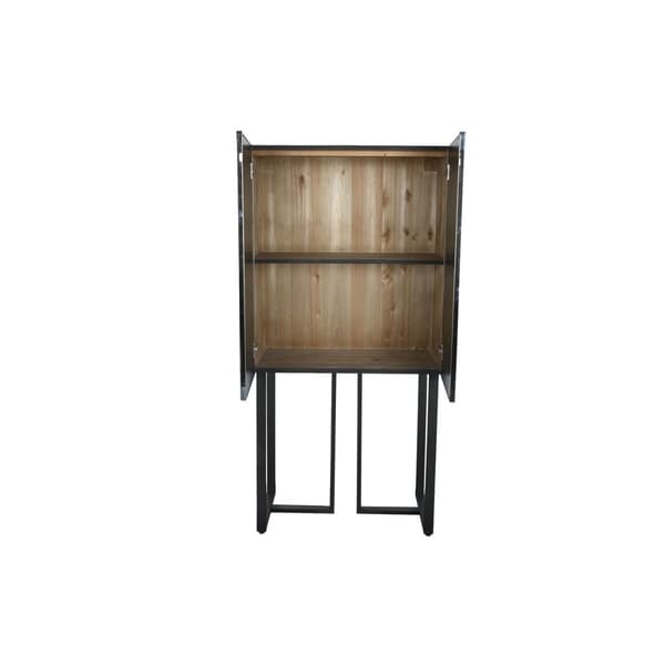 Skænk Home ESPRIT Sølvfarvet Metal Stål 80 x 41 x 160 cm