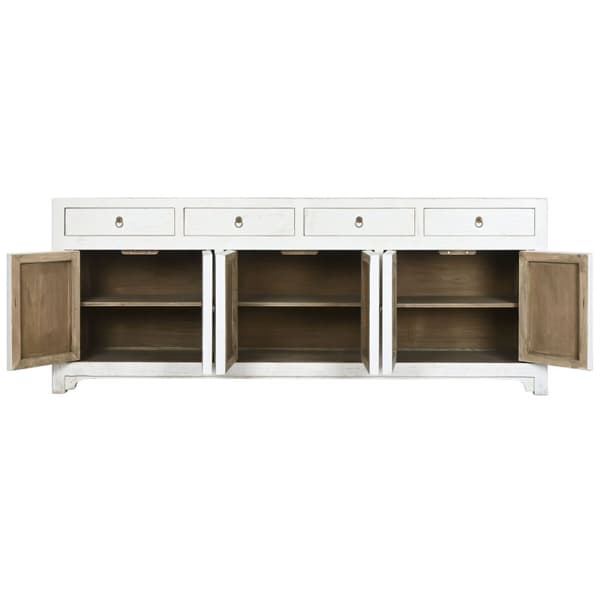 Skænk Home ESPRIT Hvid Elmetræ 220 x 42 x 85 cm