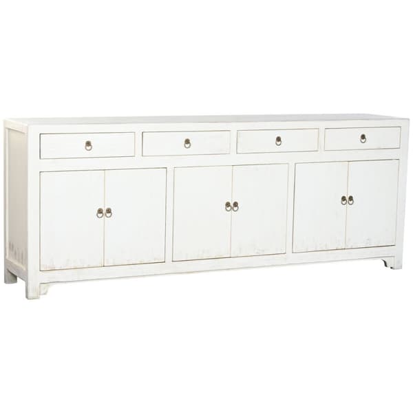 Skænk Home ESPRIT Hvid Elmetræ 220 x 42 x 85 cm