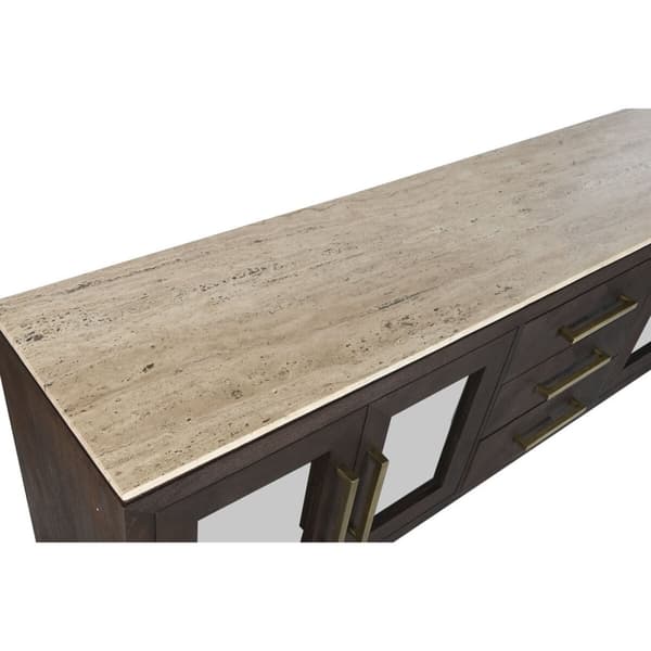 Skænk Home ESPRIT Marmor Mangotræ 200 x 40 x 70 cm