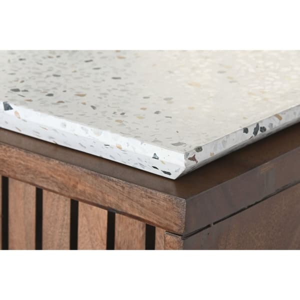 Sidebord Home ESPRIT Akasia Terrazo 80 x 40 x 110 cm
