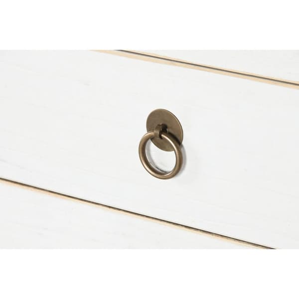 Sidebord Home ESPRIT Hvit Treverk i alm 220 x 42 x 85 cm