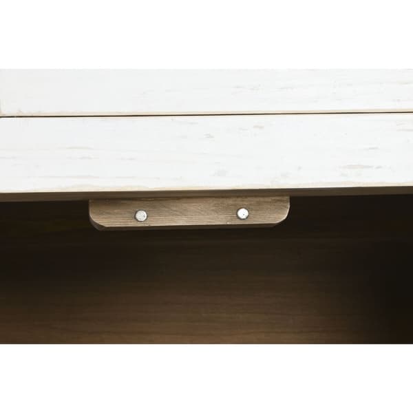 Sidebord Home ESPRIT Hvit Treverk i alm 220 x 42 x 85 cm