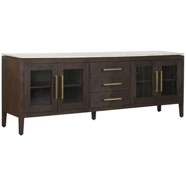 Sidebord Home ESPRIT Marmor Treverk av mangotre 200 x 40 x 70 cm